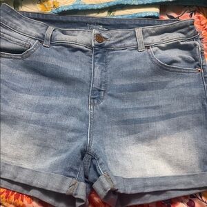 Time and Tru Blue Jean Shorts with Faded Wash